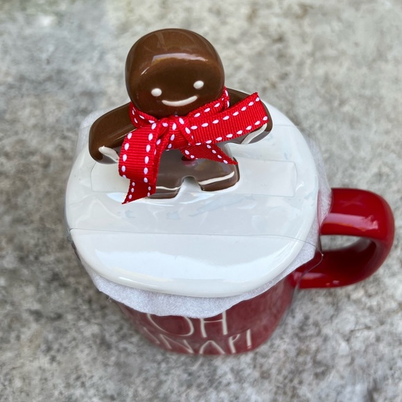 Rae Dunn OH SNAP Christmas Mug with Gingerbread Topper - Picture 2 of 2